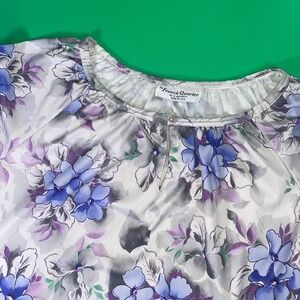 Floral Print Top The French Quarter Short Sleeve‎ Blouse Womens